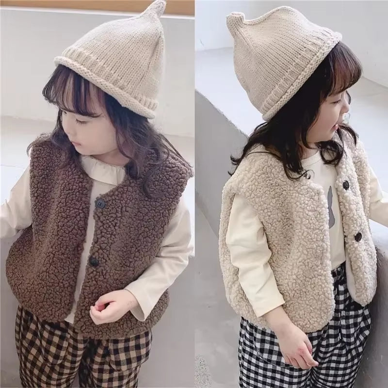 Gilet sans manches sherpa enfant fille et garçon – photo 7